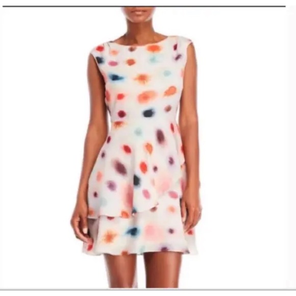 Reiss 'Lora' Blurred Dot Dress - size 4 Small - Picture 2 of 8